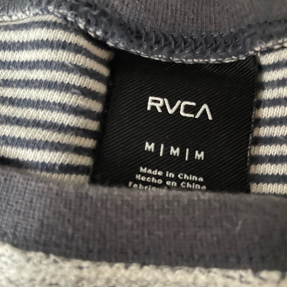 RVCA Gray Crewneck Sweater Classic Knit Design